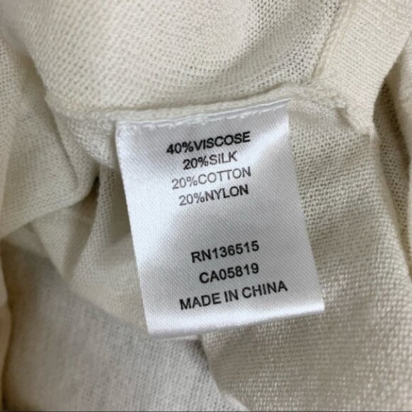 Anthropologie One Grey Day Orion Knit Tank Top Racerback V-neck Cream White - Picture 12 of 16